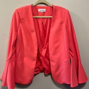 Coral Bell Sleeve Calvin Klein Blazer